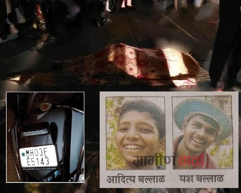 मुंबई-गोवा महामार्गावर मद्यधुंद डंपर चालकाने संगमेश्वरमधील दोन निष्पाप तरुणांना चिरडले