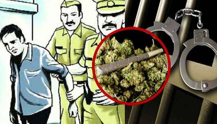 खेड : लवेल माणी फाटा येथे गांजा ओढणाऱ्या दोन मजुरांना पोलिसांनी रंगेहाथ पकडले